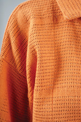 Cotton Cellular Fabric Shirt